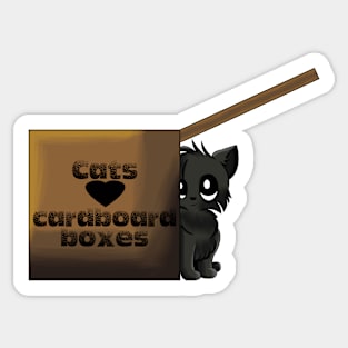 Box Cat Sticker